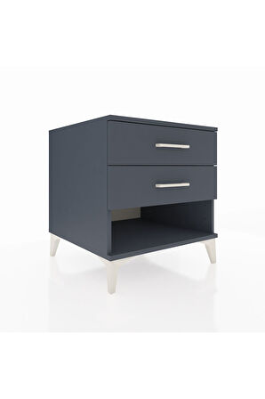 Kronos Komodin 2 Çekmeceli 60x59x64 Antrasit-Antrasit