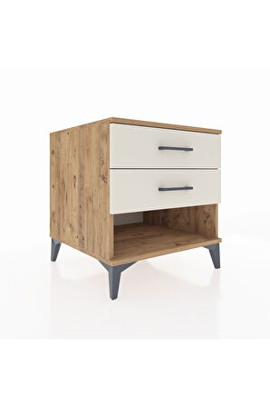 Kronos Komodin 2 Çekmeceli 60x59x64 Çam-Aytaşı