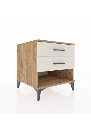 Kronos Komodin 2 Çekmeceli 60x59x64 Çam-Aytaşı