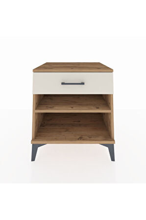 Kronos Komodin Tek Raflı Tek Çekmeceli 60x59x64 Çam-Aytaşı