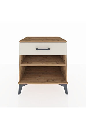 Kronos Komodin Tek Raflı Tek Çekmeceli 60x59x64 Çam-Aytaşı