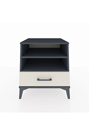 Kronos Komodin 2 Raflı Tek Çekmeceli 60x59x64 Antrasit-Aytaşı