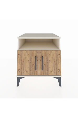 Kronos Komodin 2 Raflı 2 Kapaklı 60x59x64 Aytaşı-Çam