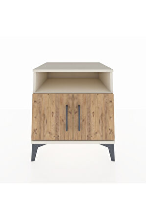 Kronos Komodin 2 Raflı 2 Kapaklı 60x59x64 Aytaşı-Çam