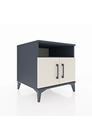 Kronos Komodin 2 Raflı 2 Kapaklı 60x59x64 Antrasit-Aytaşı