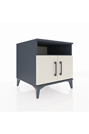 Kronos Komodin 2 Raflı 2 Kapaklı 60x59x64 Antrasit-Aytaşı