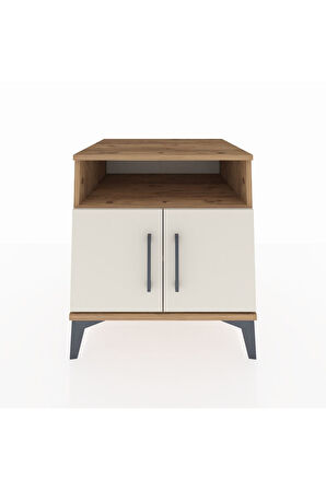 Kronos Komodin 2 Raflı 2 Kapaklı 60x59x64 Çam-Aytaşı