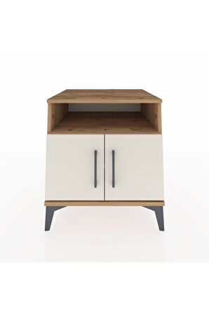 Kronos Komodin 2 Raflı 2 Kapaklı 60x59x64 Çam-Aytaşı