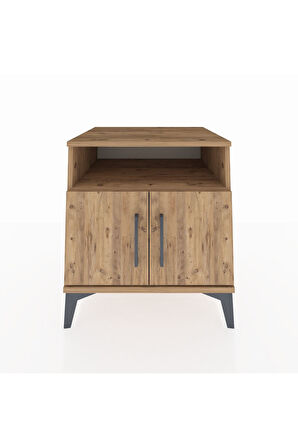 Kronos Komodin 2 Raflı 2 Kapaklı 60x59x64 Çam-Çam