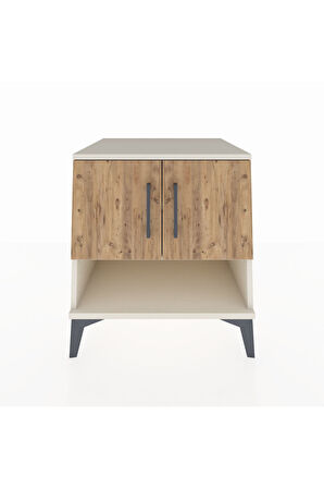 Kronos Komodin 2 Raflı 2 Kapaklı 60x59x64 Aytaşı-Çam