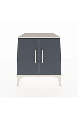 Kronos Komodin 2 Raflı 2 Kapaklı 60x59x64 Aytaşı-Antrasit