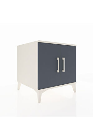 Kronos Komodin 2 Raflı 2 Kapaklı 60x59x64 Aytaşı-Antrasit