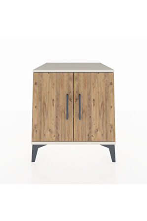 Kronos Komodin 2 Raflı 2 Kapaklı 60x59x64 Aytaşı-Çam