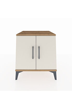 Kronos Komodin 2 Raflı 2 Kapaklı 60x59x64 Çam-Aytaşı