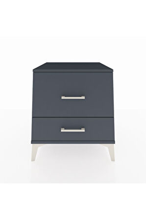 Kronos Komodin 2 Çekmeceli 60x59x64 Antrasit-Antrasit