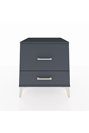 Kronos Komodin 2 Çekmeceli 60x59x64 Antrasit-Antrasit