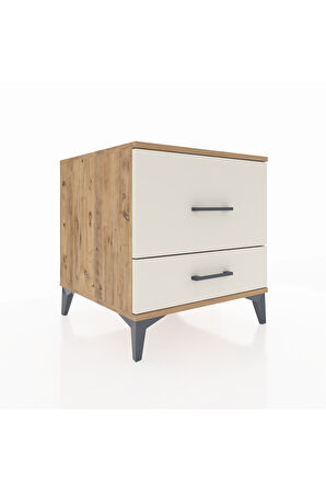 Kronos Komodin 2 Çekmeceli 60x59x64 Çam-Aytaşı