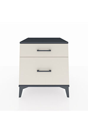 Kronos Komodin 2 Çekmeceli 60x59x64 Antrasit-Aytaşı