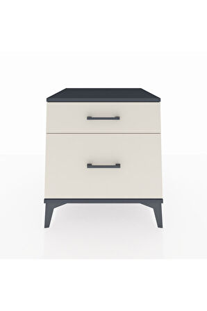 Kronos Komodin 2 Çekmeceli 60x59x64 Antrasit-Aytaşı