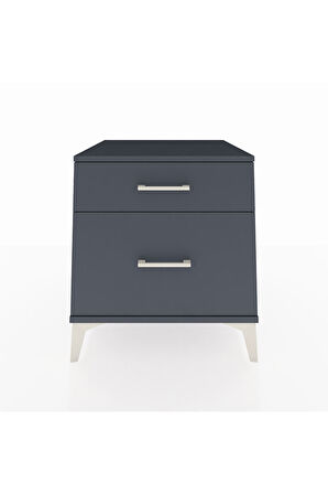 Kronos Komodin 2 Çekmeceli 60x59x64 Antrasit-Antrasit