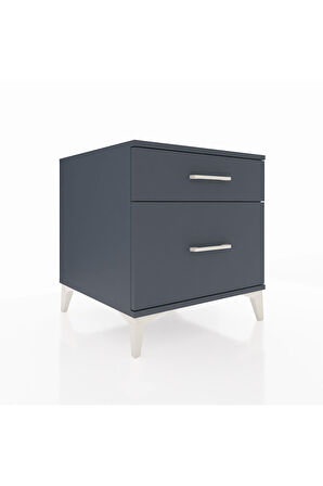 Kronos Komodin 2 Çekmeceli 60x59x64 Antrasit-Antrasit