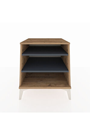 Kronos Komodin 2 Raflı 60x59x64 Çam-Antrasit