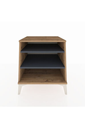 Kronos Komodin 2 Raflı 60x59x64 Çam-Antrasit