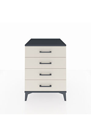 Kronos Komodin 4 Çekmeceli 60x59x80 Antrasit-Aytaşı