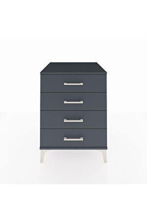 Kronos Komodin 4 Çekmeceli 60x59x80 Antrasit-Antrasit