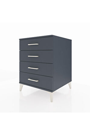 Kronos Komodin 4 Çekmeceli 60x59x80 Antrasit-Antrasit