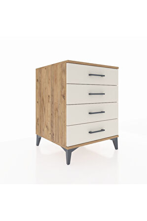 Kronos Komodin 4 Çekmeceli 60x59x80 Çam-Aytaşı