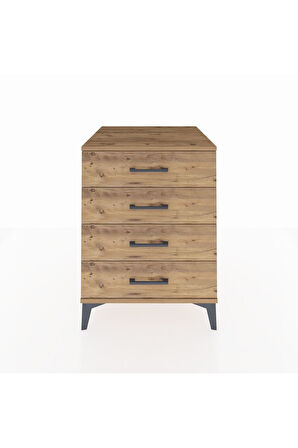 Kronos Komodin 4 Çekmeceli 60x59x80 Çam-Çam