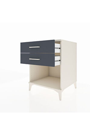 Kronos Komodin 2 Çekmeceli 60x59x80 Aytaşı-Antrasit
