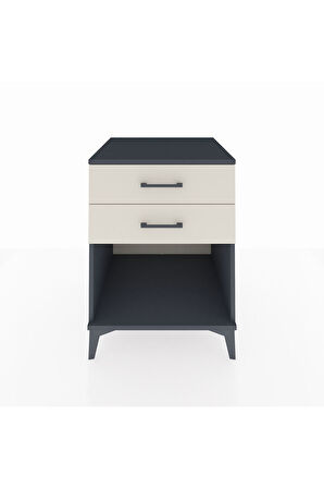 Kronos Komodin 2 Çekmeceli 60x59x80 Antrasit-Aytaşı