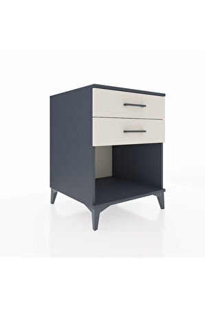 Kronos Komodin 2 Çekmeceli 60x59x80 Antrasit-Aytaşı