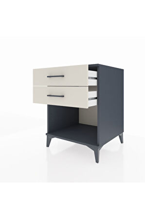 Kronos Komodin 2 Çekmeceli 60x59x80 Antrasit-Aytaşı