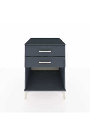 Kronos Komodin 2 Çekmeceli 60x59x80 Antrasit-Antrasit