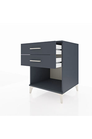 Kronos Komodin 2 Çekmeceli 60x59x80 Antrasit-Antrasit