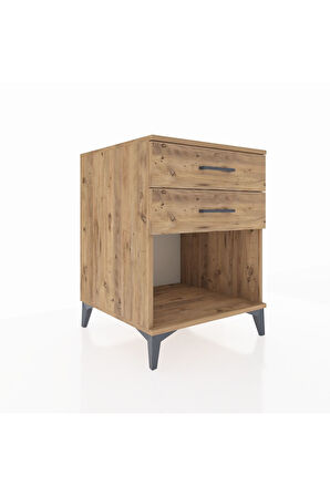 Kronos Komodin 2 Çekmeceli 60x59x80 Çam-Çam