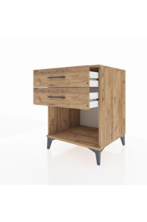 Kronos Komodin 2 Çekmeceli 60x59x80 Çam-Çam