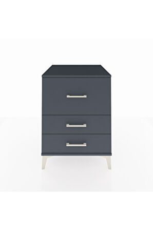 Kronos Komodin 3 Çekmeceli 60x59x80 Antrasit-Antrasit