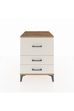 Kronos Komodin 3 Çekmeceli 60x59x80 Çam-Aytaşı