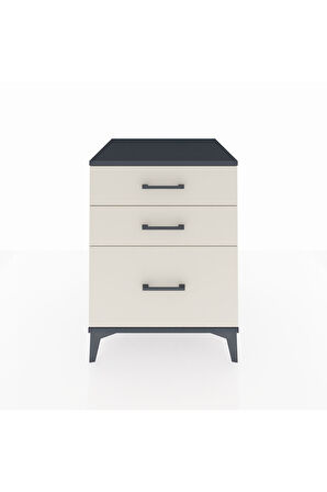 Kronos Komodin 3 Çekmeceli 60x59x80 Antrasit-Aytaşı