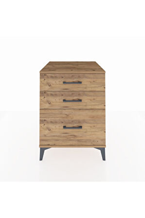 Kronos Komodin 3 Çekmeceli 60x59x80 Çam-Çam
