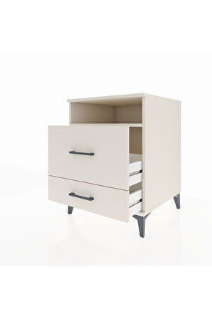 Kronos Komodin Tek Raflı 2 Çekmeceli 60x59x80 Aytaşı-Aytaşı