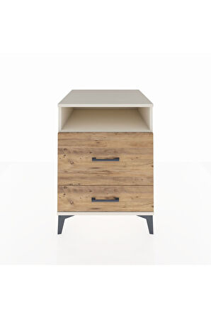 Kronos Komodin Tek Raflı 2 Çekmeceli 60x59x80 Aytaşı-Çam