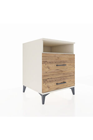 Kronos Komodin Tek Raflı 2 Çekmeceli 60x59x80 Aytaşı-Çam