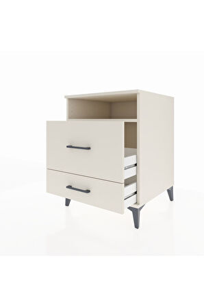 Kronos Komodin Tek Raflı 2 Çekmeceli 60x59x80 Aytaşı-Aytaşı