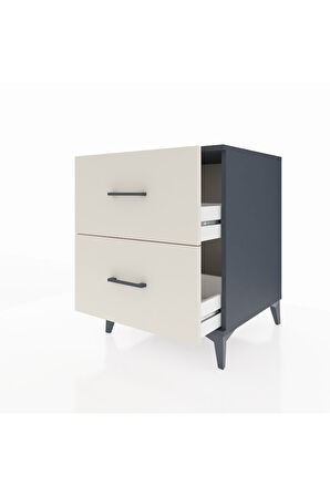 Kronos Komodin 2 Çekmeceli 60x59x80 Antrasit-Aytaşı