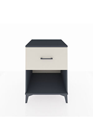 Kronos Komodin Tek Çekmeceli 60x59x80 Antrasit-Aytaşı